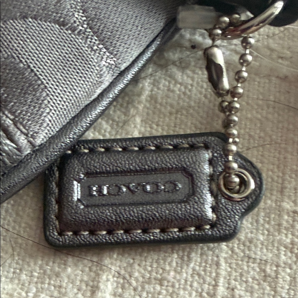 Coach Gray Signature Wristlet - Picture 3 of 7